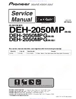 Предварительный просмотр 1 страницы Pioneer DEH-2050MP/XN/ES Service Manual