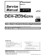 Предварительный просмотр 1 страницы Pioneer DEH-2096ZRN Service Manual