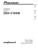 Pioneer DEH-2100IB - Radio / CD Owner'S Manual preview