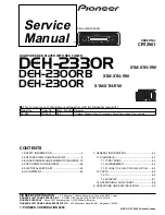 Preview for 1 page of Pioneer DEH-2300R Service Manual