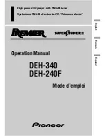 Предварительный просмотр 1 страницы Pioneer DEH-240F Operation Manual