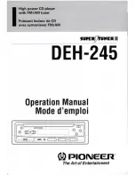 Pioneer DEH-245 Operation Manual preview