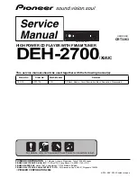 Preview for 1 page of Pioneer DEH-2700/XU/UC Service Manual