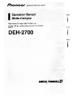 Pioneer DEH-2700 Operating Manual preview