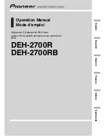 Pioneer DEH-2700 Operation Manual preview