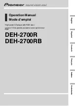 Pioneer DEH-2700R Operation Manual предпросмотр