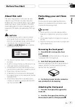 Preview for 3 page of Pioneer DEH-2700R Operation Manual