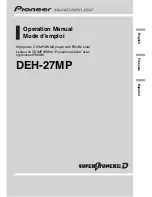 Pioneer DEH-27MP Operation Manual предпросмотр