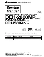 Pioneer DEH-2800MP/XU/UC Service Manual preview