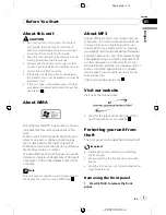 Preview for 3 page of Pioneer DEH-2950MP Operation Manual