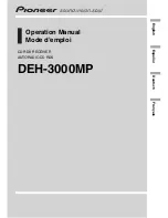 Preview for 1 page of Pioneer DEH-3000MP Operation Manual