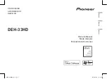 Pioneer DEH-33HD Owner'S Manual preview
