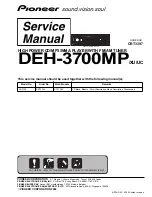 Pioneer DEH-3700MP Service Manual предпросмотр