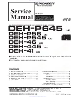 Pioneer deh-41 Service Manual предпросмотр