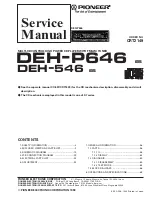 Preview for 1 page of Pioneer DEH-546 Ser