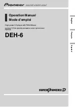 Pioneer DEH-6 Operation Manual предпросмотр