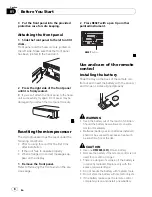 Preview for 8 page of Pioneer DEH-6100BT Operation Manual