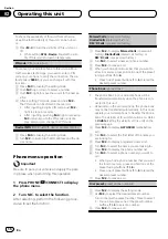 Предварительный просмотр 16 страницы Pioneer DEH-6250BT Operation Manual