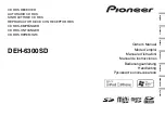 Preview for 1 page of Pioneer DEH-6300SD Owner'S Manual