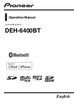 Pioneer DEH-6400BT Operation Manual preview