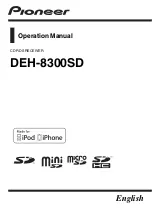 Pioneer DEH-8300SD Operation Manual preview