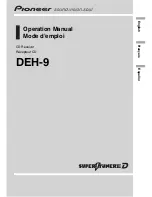 Pioneer DEH-9 Operation Manual preview