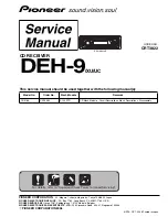 Pioneer DEH-9 Service Manual preview