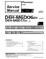 Pioneer DEH-M6006ZH Service Manual preview