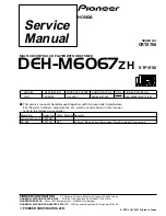 Pioneer DEH-M6067ZH Service Manual preview