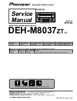 Preview for 1 page of Pioneer DEH-M8037ZT Service Manual