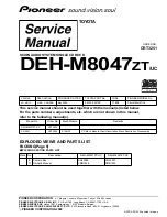 Pioneer DEH-M8047ZT/UC Service Manual предпросмотр