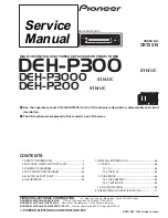 Предварительный просмотр 1 страницы Pioneer DEH-P200 Service Manual