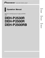 Pioneer DEH-P2500R Operation Manual preview