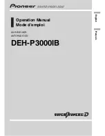 Предварительный просмотр 1 страницы Pioneer DEH-P3000IB Operation Manual