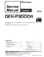 Pioneer DEH-P3000R Service Manual preview