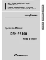 Pioneer DEH-P3100 Operation Manual предпросмотр