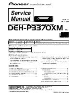 Preview for 1 page of Pioneer DEH-P3370XM UC Service Manual