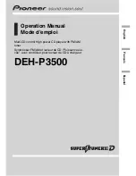 Preview for 1 page of Pioneer DEH-P3500 Operation Manual