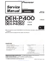 Pioneer DEH-P400 Service Manual предпросмотр