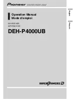 Pioneer DEH-P4000 Operation Manual предпросмотр