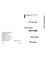 Preview for 1 page of Pioneer DEH-P4050 Owner'S Manual