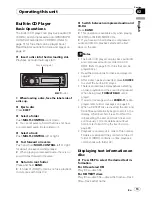 Preview for 13 page of Pioneer DEH-P4050UB Operation Manual