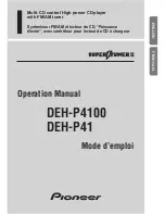 Pioneer DEH-P41 Operation Manual preview