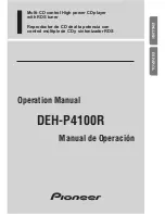 Preview for 1 page of Pioneer DEH-P4100R Operation Manual