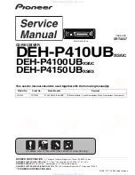 Pioneer DEH-P4100UB Service Manual preview