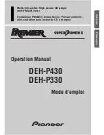 Pioneer DEH-P43 Operation Manual preview