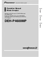Pioneer DEH-P4600MP Operation Manual preview