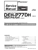 Pioneer DEH-P47DHUC Service Manual preview