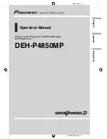 Pioneer DEH-P4850MP Operation Manual предпросмотр