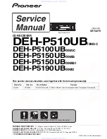 Pioneer DEH-P5100UB - Radio / CD Service Manual preview